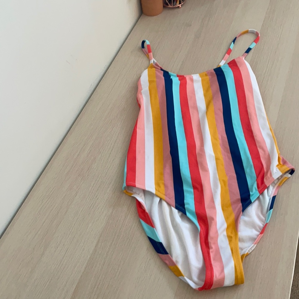 Multicolored XL Striped Kona Sol One Piece